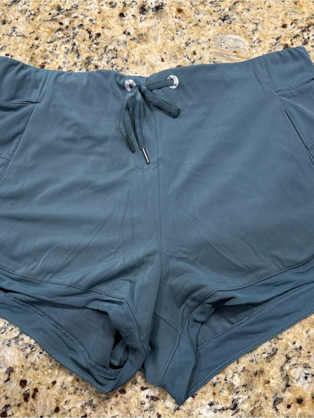 Women’s Zyia Drawstring Active Shorts in Slate Blue